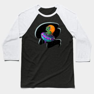 Alien Ufo in Space Dj Baseball T-Shirt